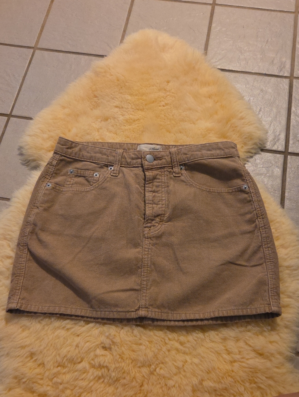 Universal Thread Tan Corduroy Mini Skirt